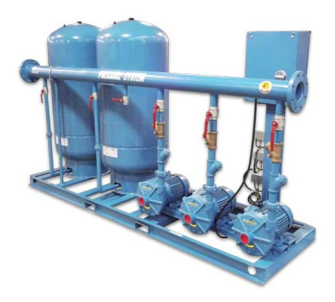 equipos hidroneumáticos tríplex con 2 tanques